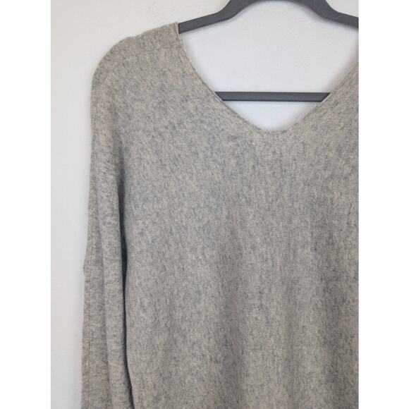 Vince Sweater Wool Cashmere Double V Neck Knit Classic Minimalist Taupe Size S - Picture 6 of 10